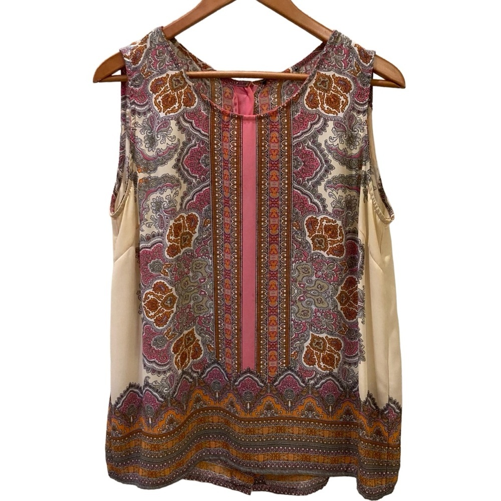 Cynthia Rowley multicolored paisley sleeveless top. Perfect condition. Size L